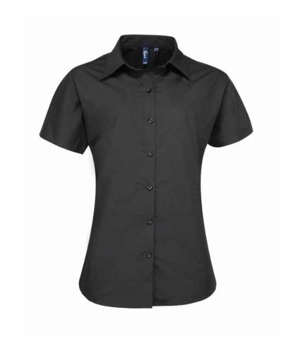 Premier Lds Supreme S/S Pop. Shirt - Black - 10